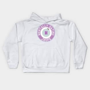 Mentally dating BTS Jhope logo Kids Hoodie